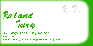 roland tury business card